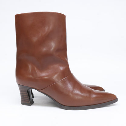 LE TALON ルタロン 【美品】24193820575030 GRISE5.5cm レザーポインテッドルーズショートブーツ シューズ