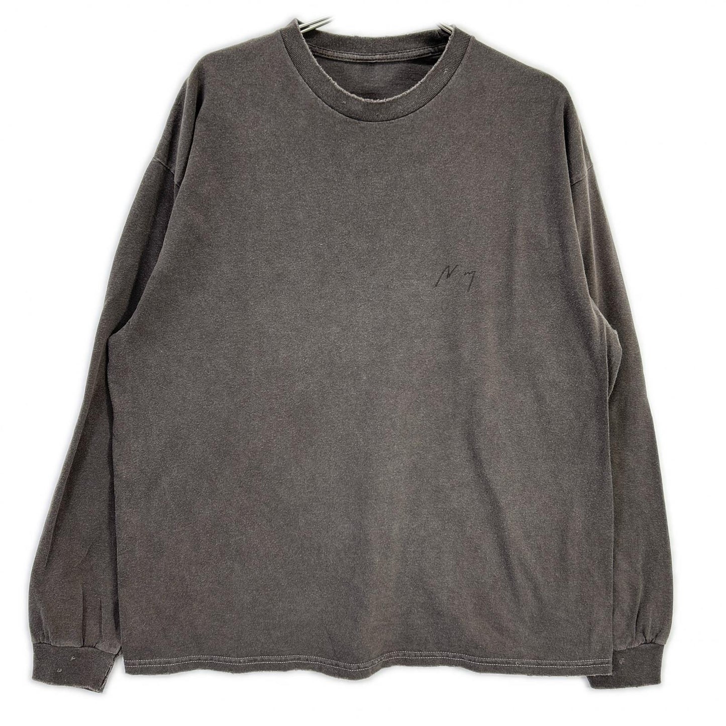 ANCELLM アンセルム ブラウン ANC-CT137-B EMBROIDERY DYED LS T-SHIRT トップス