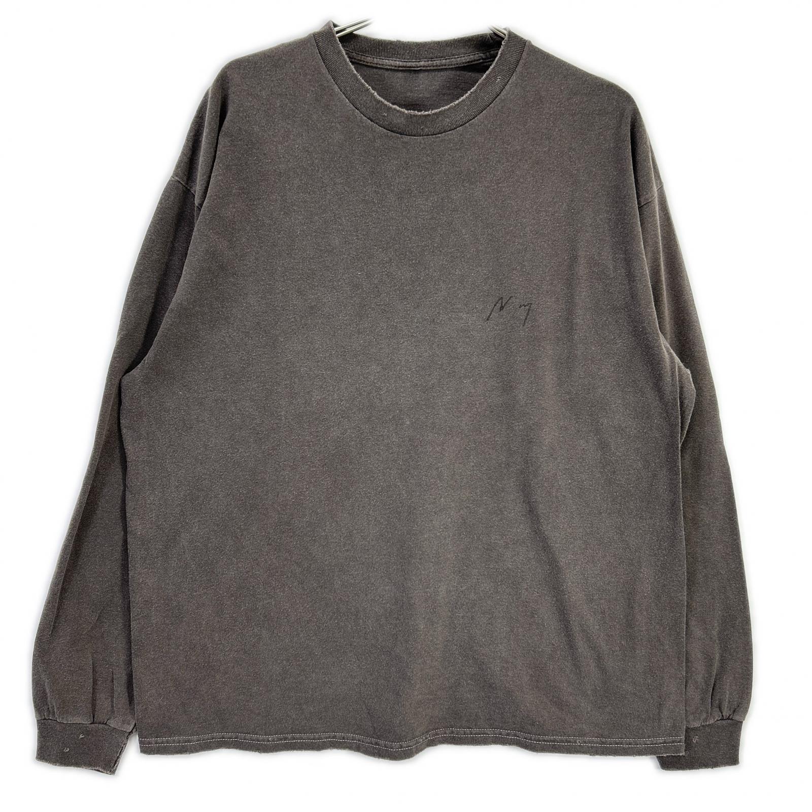 ANCELLM アンセルム ブラウン ANC-CT137-B EMBROIDERY DYED LS T-SHIRT トップス