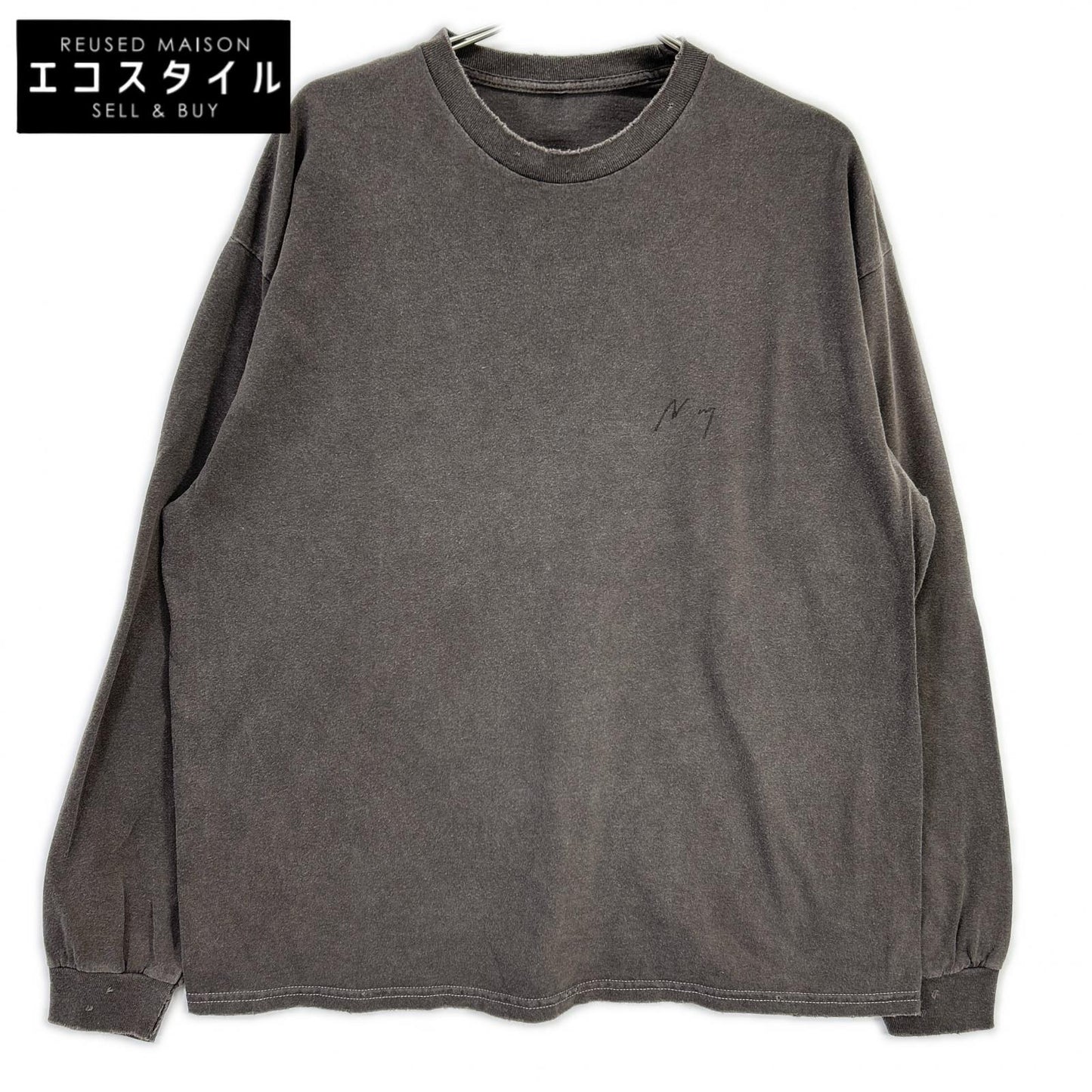 ANCELLM アンセルム ブラウン ANC-CT137-B EMBROIDERY DYED LS T-SHIRT トップス
