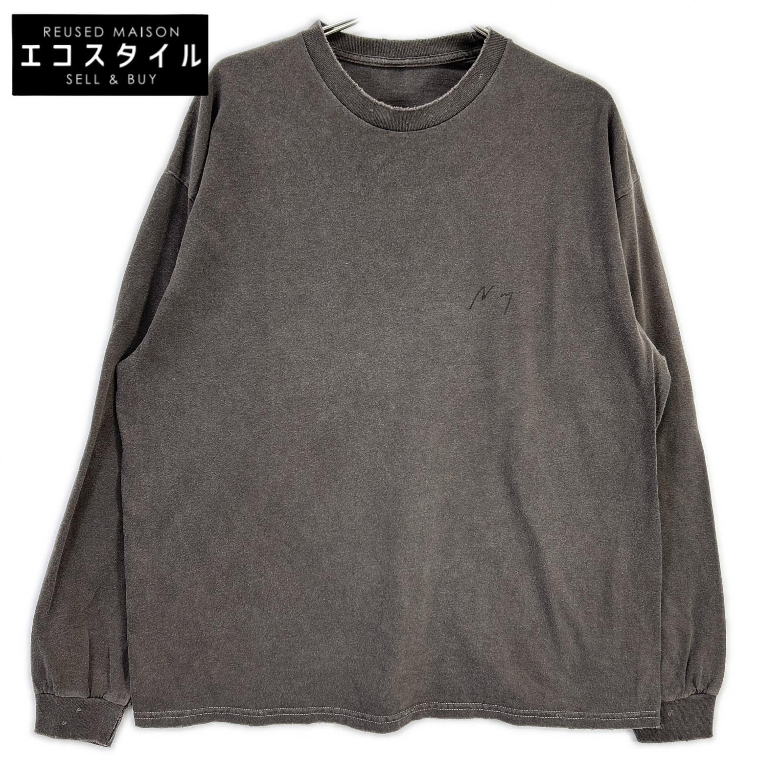 ANCELLM アンセルム ブラウン ANC-CT137-B EMBROIDERY DYED LS T-SHIRT トップス