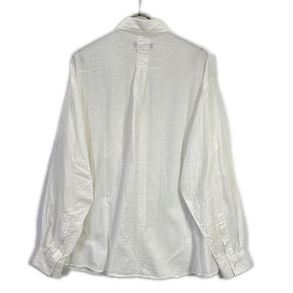 YOKE ヨーク ホワイト GARMENT DYED COTTON SILK TWILL SHIRT トップス