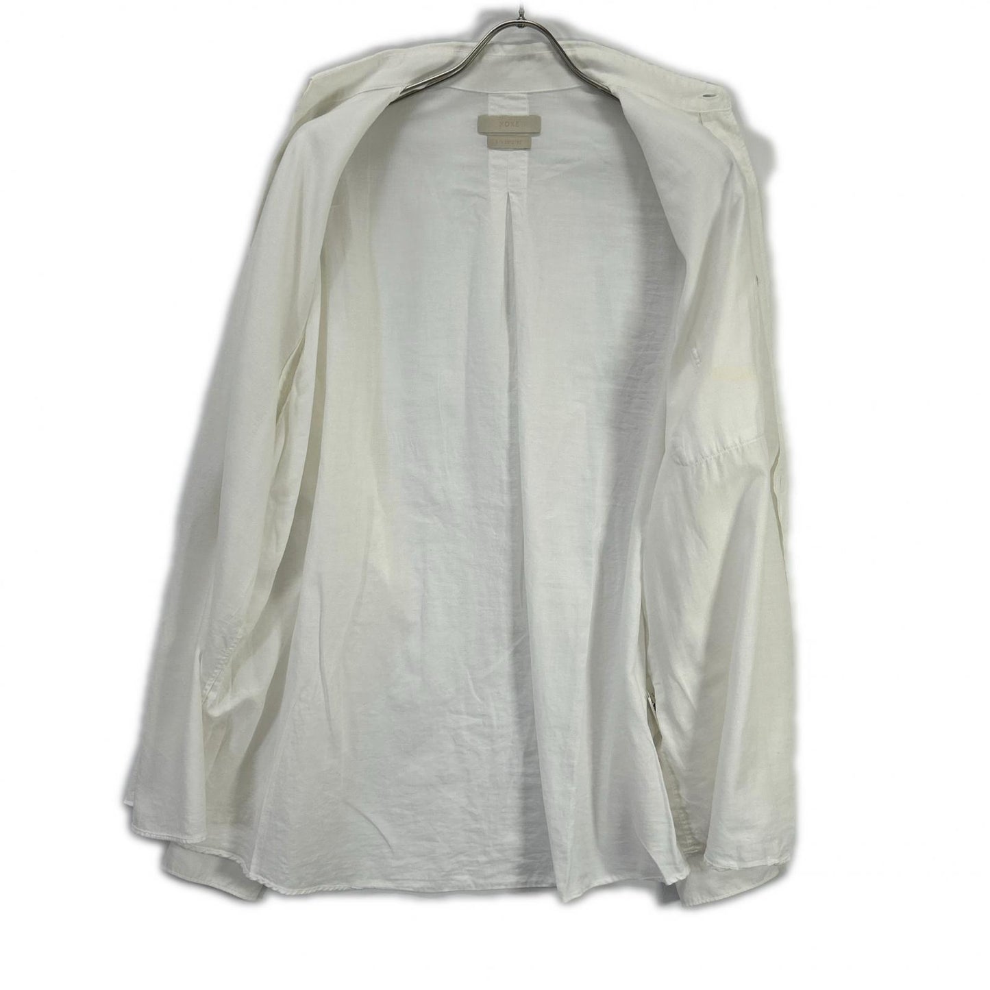 YOKE ヨーク ホワイト GARMENT DYED COTTON SILK TWILL SHIRT トップス