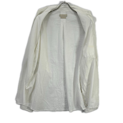YOKE ヨーク ホワイト GARMENT DYED COTTON SILK TWILL SHIRT トップス