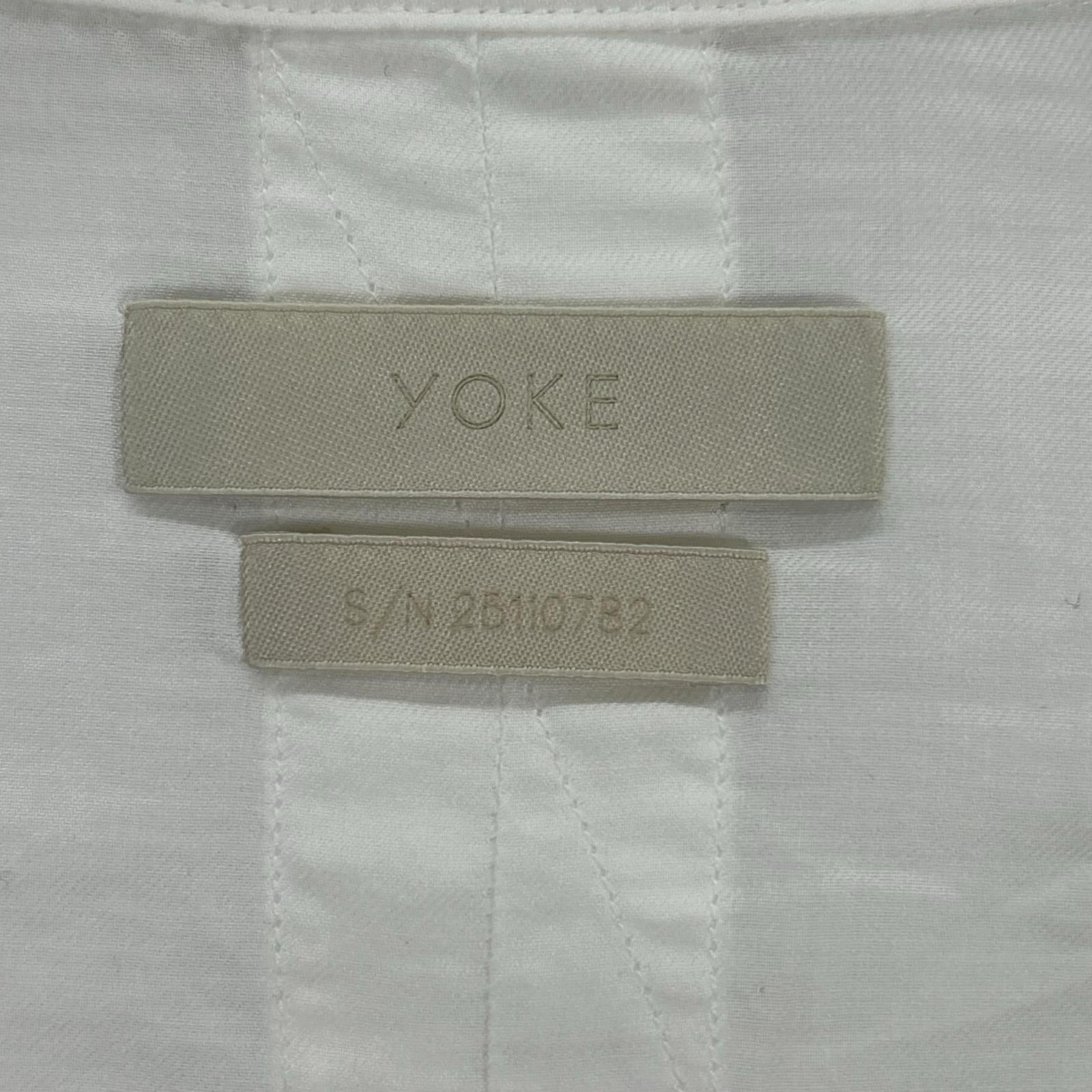 YOKE ヨーク ホワイト GARMENT DYED COTTON SILK TWILL SHIRT トップス