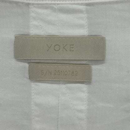 YOKE ヨーク ホワイト GARMENT DYED COTTON SILK TWILL SHIRT トップス