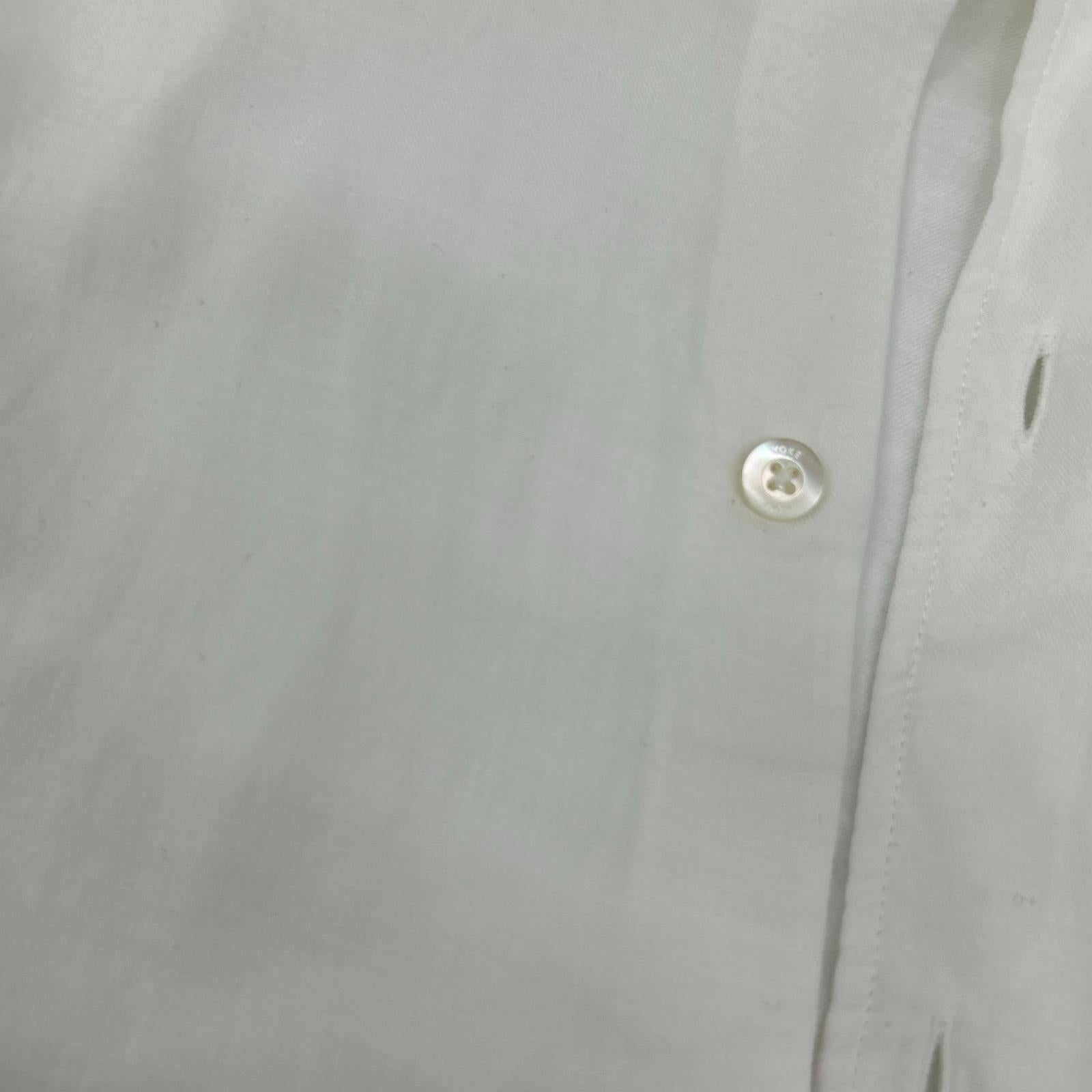 YOKE ヨーク ホワイト GARMENT DYED COTTON SILK TWILL SHIRT トップス