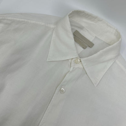 YOKE ヨーク ホワイト GARMENT DYED COTTON SILK TWILL SHIRT トップス