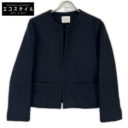 BEAMS ビームス 24SS ネイビー ツイード クルーネック ジャケット ジャケット