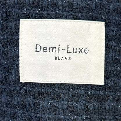 BEAMS ビームス 24SS ネイビー ツイード クルーネック ジャケット ジャケット