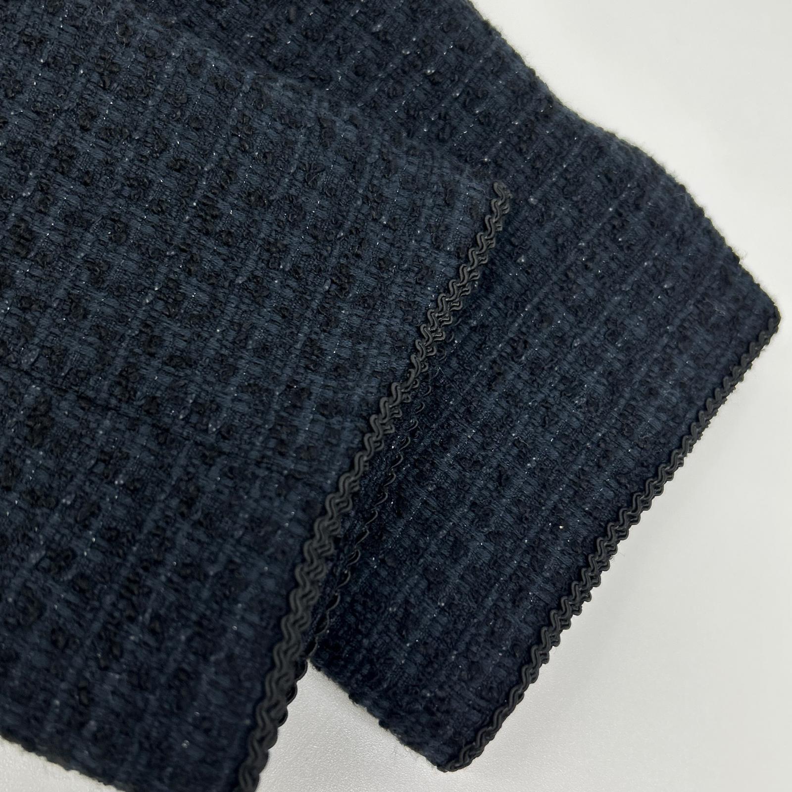 BEAMS ビームス 24SS ネイビー ツイード クルーネック ジャケット ジャケット