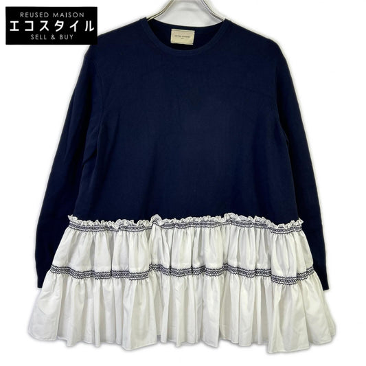 UNITED ARROWS ユナイテッドアローズ 24SS ネイビー エンブロ ティアード コンビニット トップス