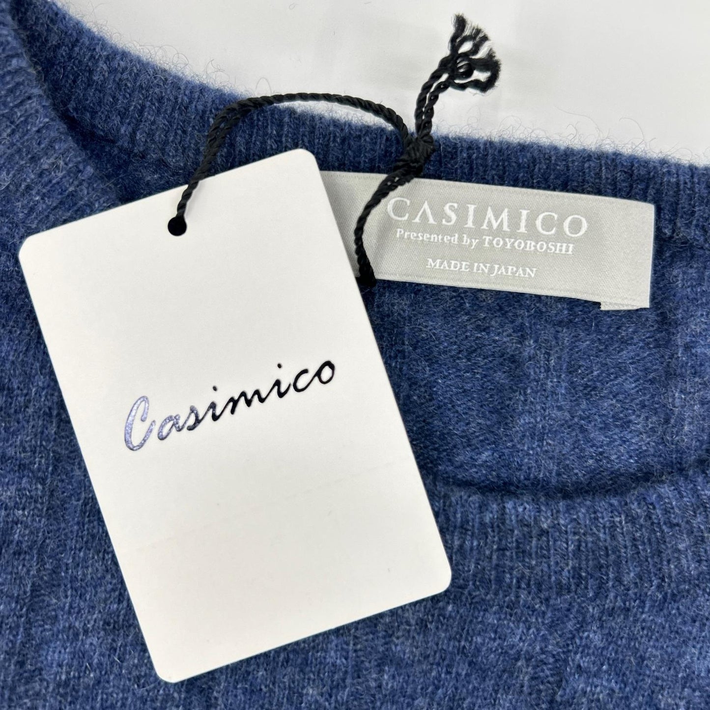 CASIMICO カシミコ CASIー2428 ネイビーMIX カシミヤ100 ニットトップス トップス