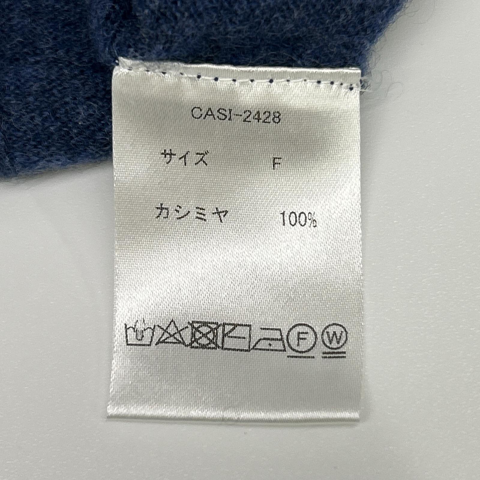 CASIMICO カシミコ CASIー2428 ネイビーMIX カシミヤ100 ニットトップス トップス
