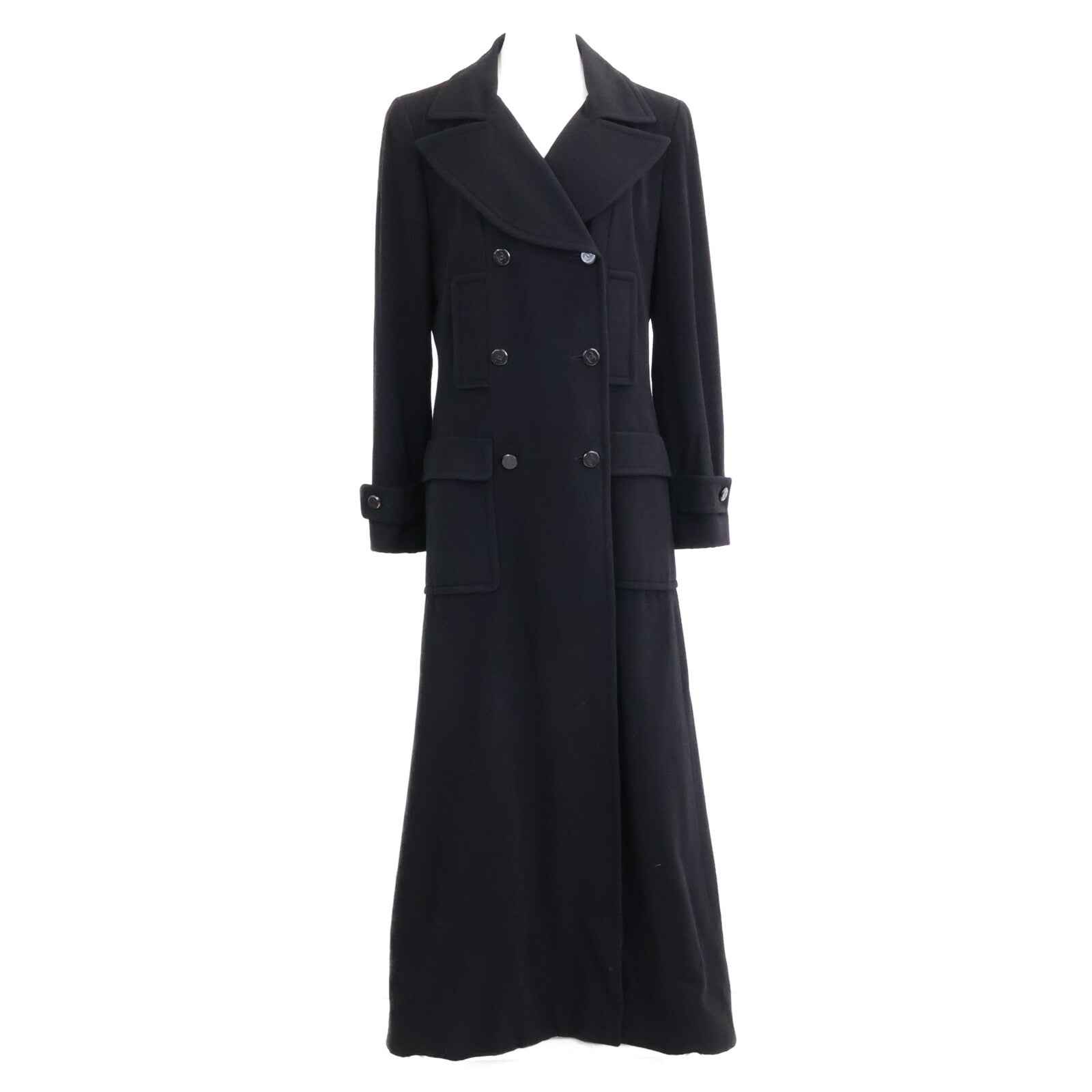 CHANEL シャネル 【国内正規】01A P18441V07699 ココマークボタン カシミヤ100％ ダブルブレスト ロング コート