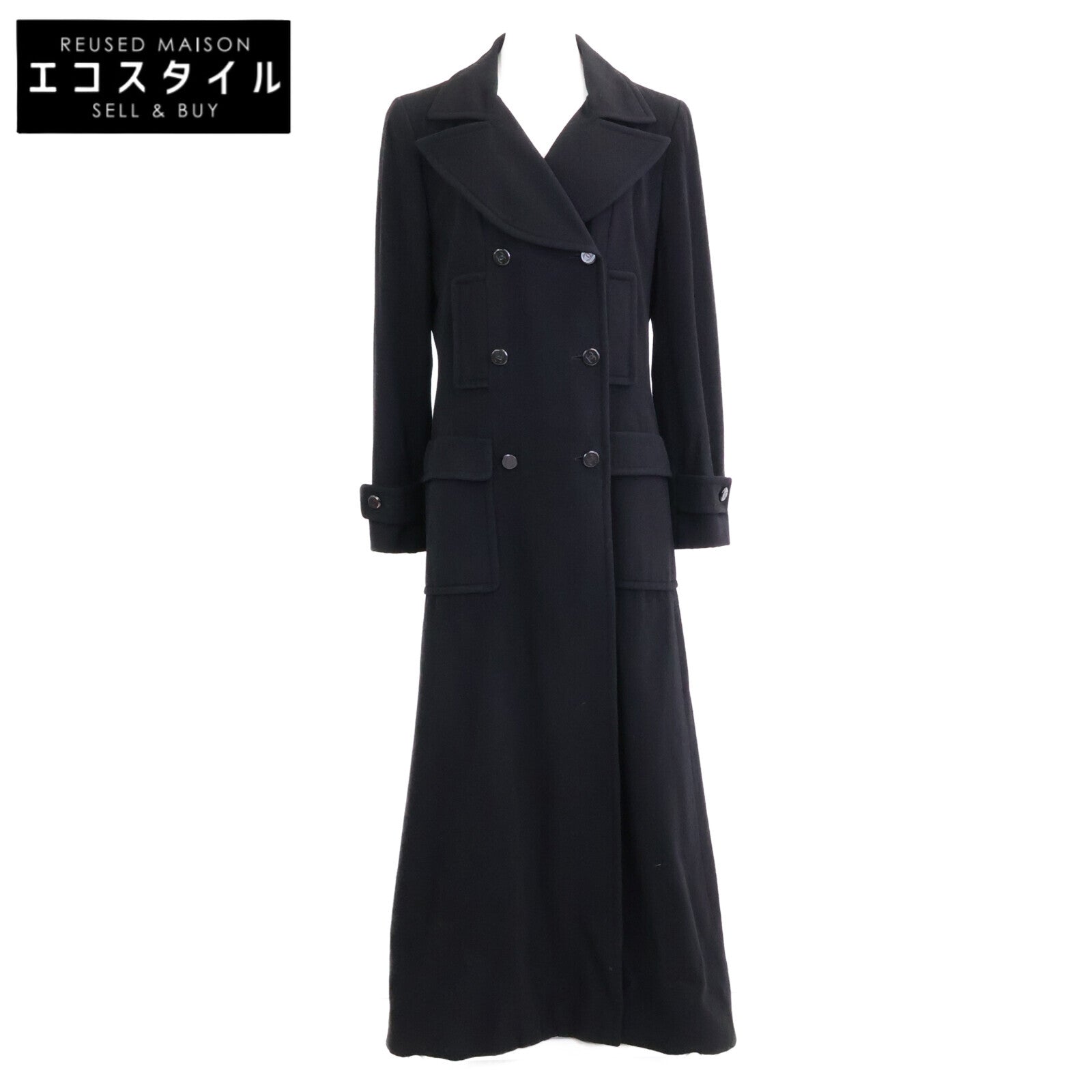 CHANEL シャネル 【国内正規】01A P18441V07699 ココマークボタン カシミヤ100％ ダブルブレスト ロング コート