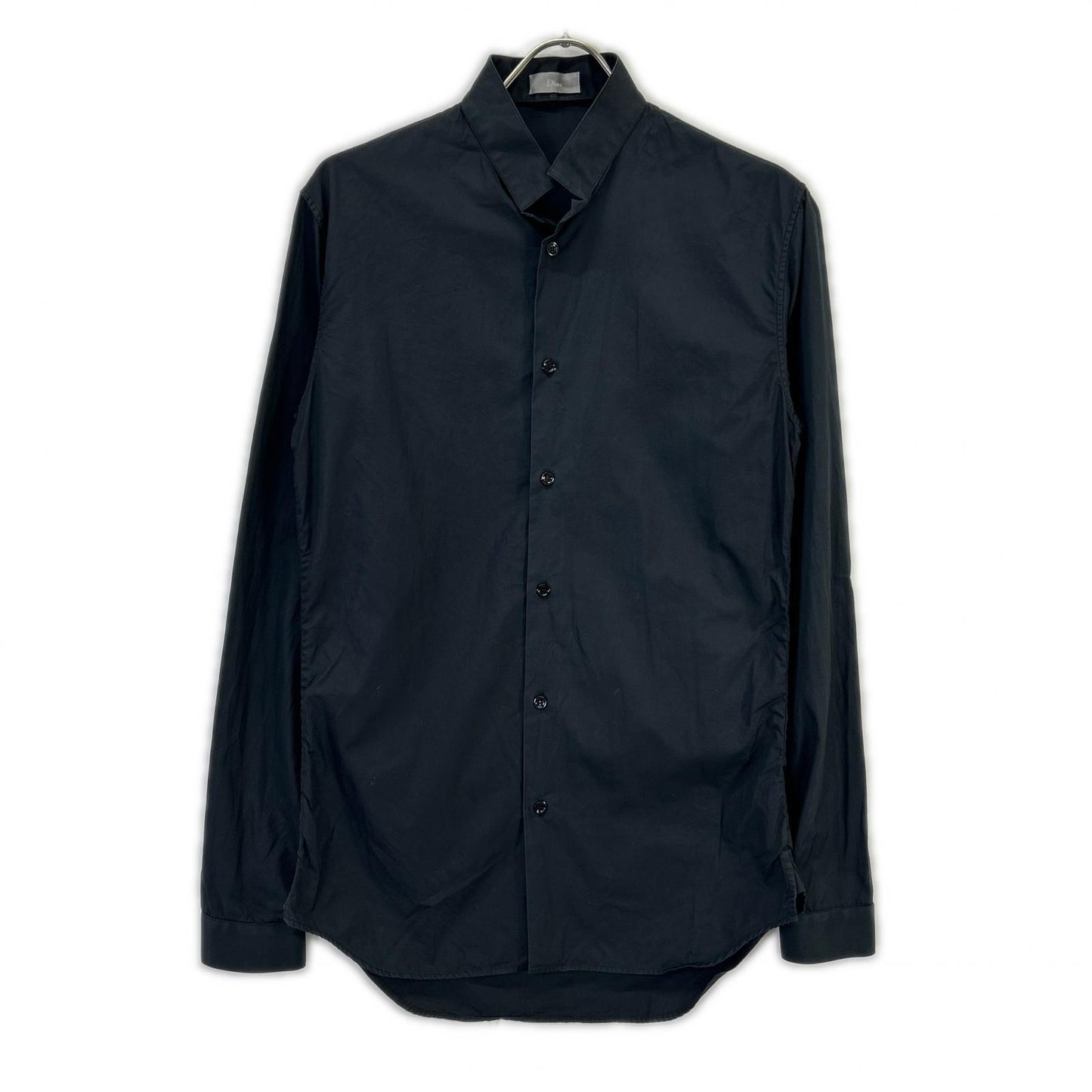 Dior HOMME ディオールオム ネイビー 163C505A1581 スタンドカラー コットンブロード ドレス シャツ トップス