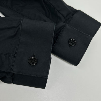 Dior HOMME ディオールオム ネイビー 163C505A1581 スタンドカラー コットンブロード ドレス シャツ トップス
