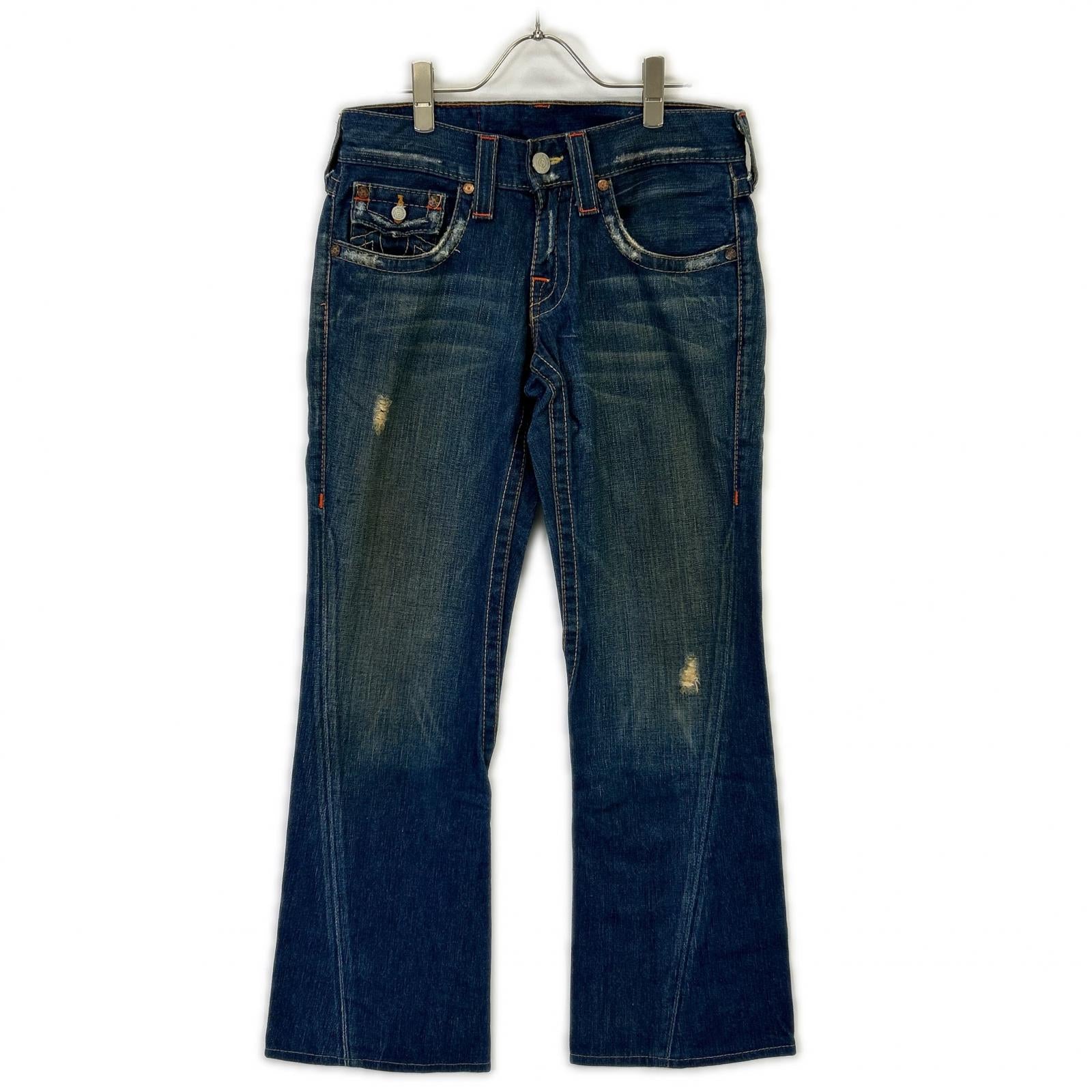 TRUE RELIGION トゥルーレリジョン 600126 04-803 ブルー JOEY USA製 ブーツカット デニムパンツ ボトムス
