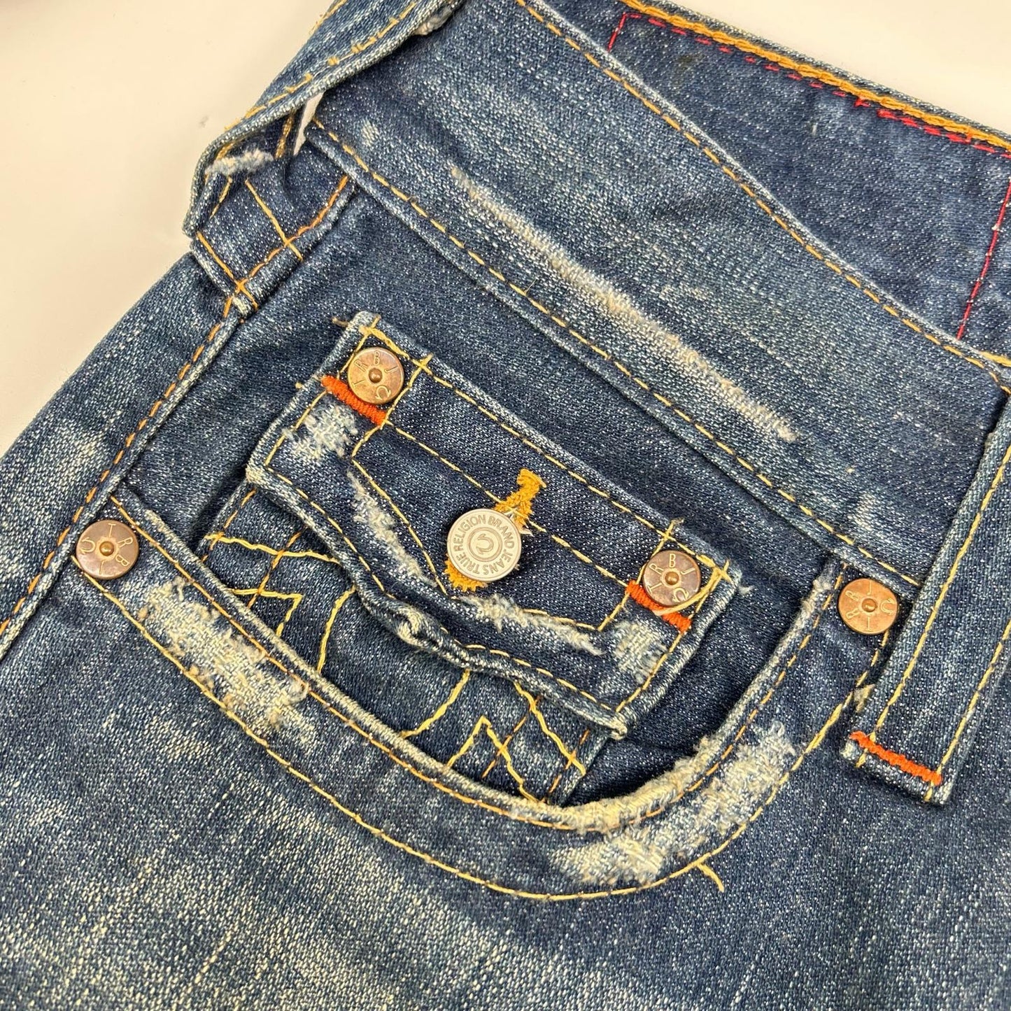 TRUE RELIGION True Religion 600126 04-803 蓝色 JOEY 美国制造 靴型牛仔裤 下装