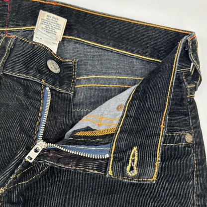 TRUE RELIGION トゥルーレリジョン 11803 TRM386 ブラック ♯803 コーデュロイ ブーツカット パンツ ボトムス