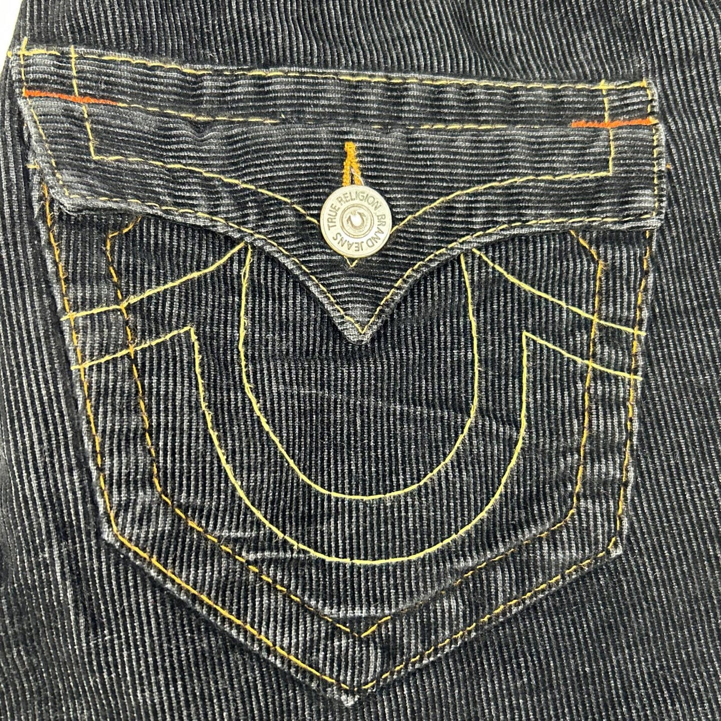 TRUE RELIGION トゥルーレリジョン 11803 TRM386 ブラック ♯803 コーデュロイ ブーツカット パンツ ボトムス