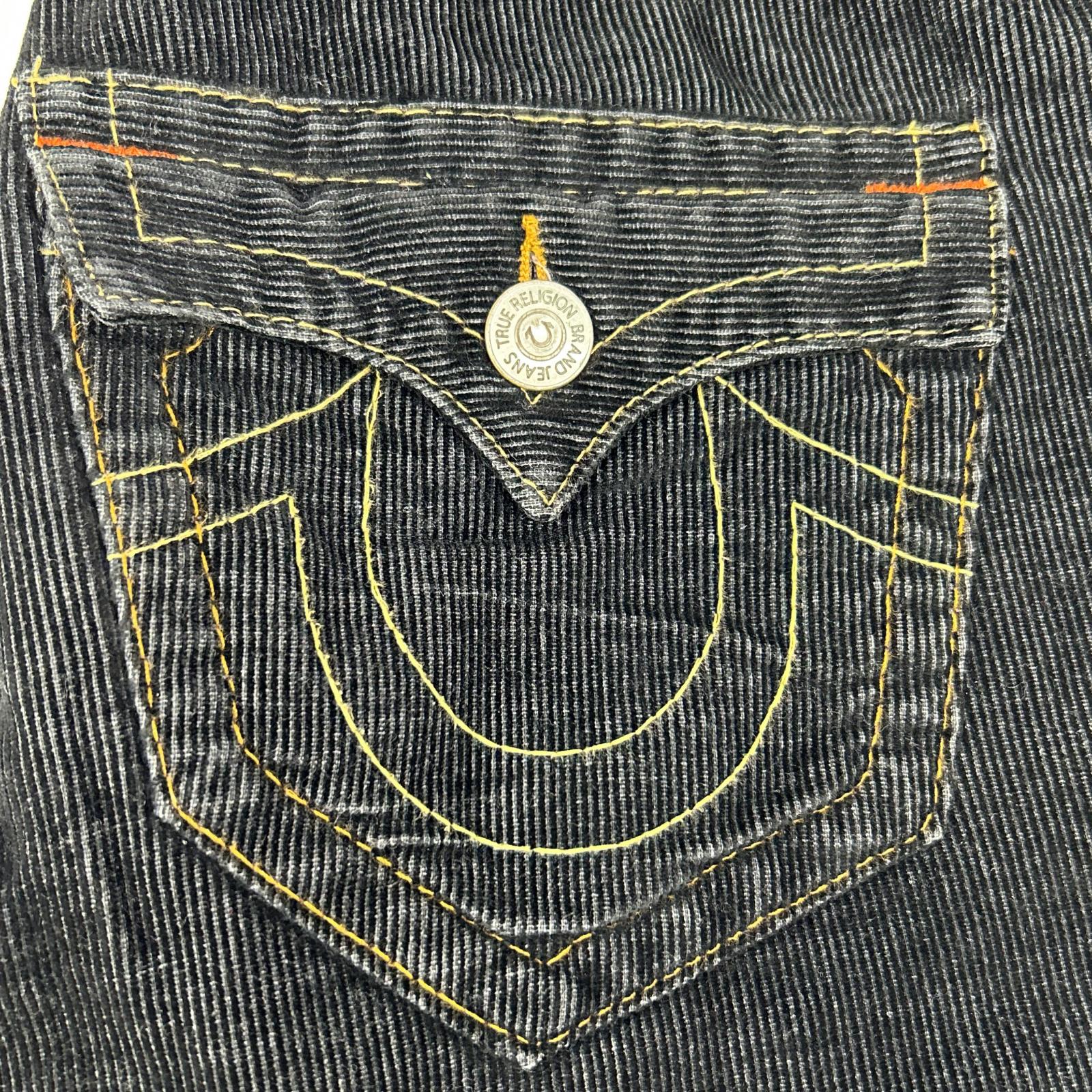 TRUE RELIGION トゥルーレリジョン 11803 TRM386 ブラック ♯803 コーデュロイ ブーツカット パンツ ボトムス