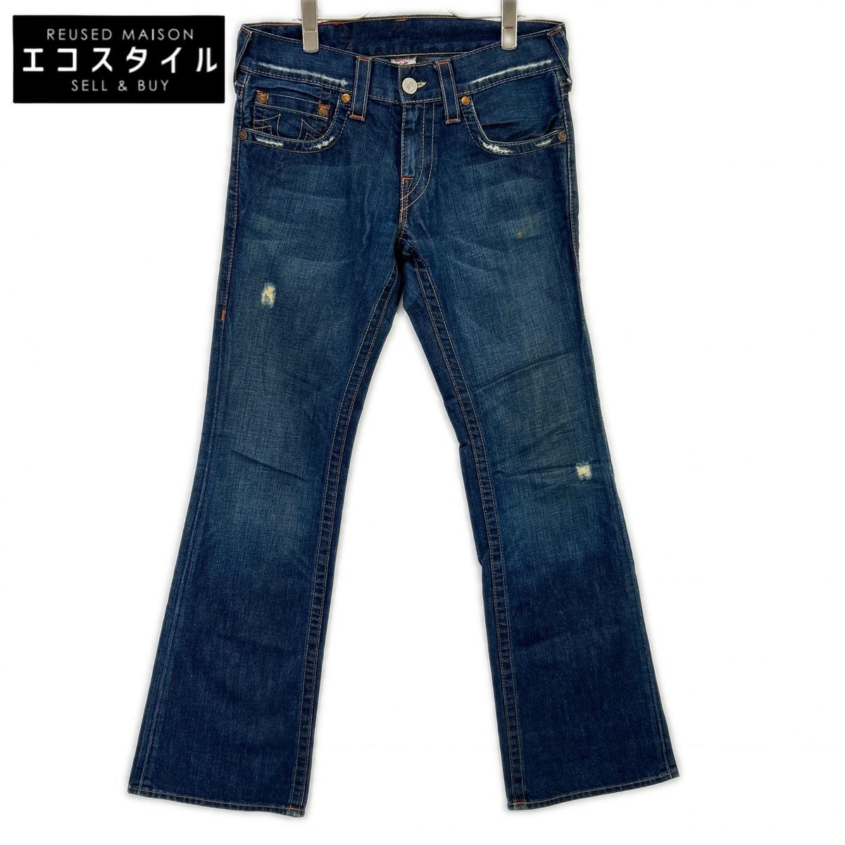 TRUE RELIGION TRM341 Blue #802 Bootcut Denim Pants Bottoms