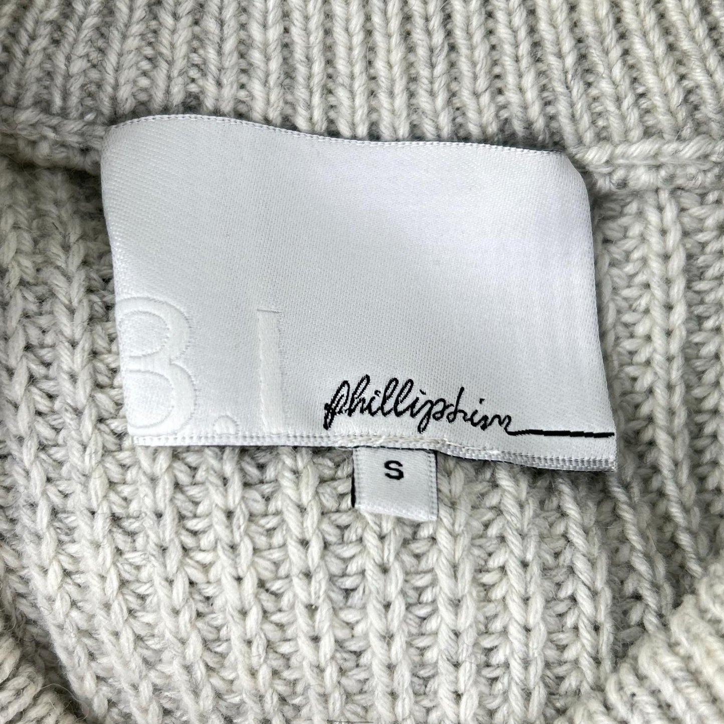 3.1 Phillip lim スリーワンフィリップリム ネイビー×アイボリー ケーブル編みニット トップス トップス