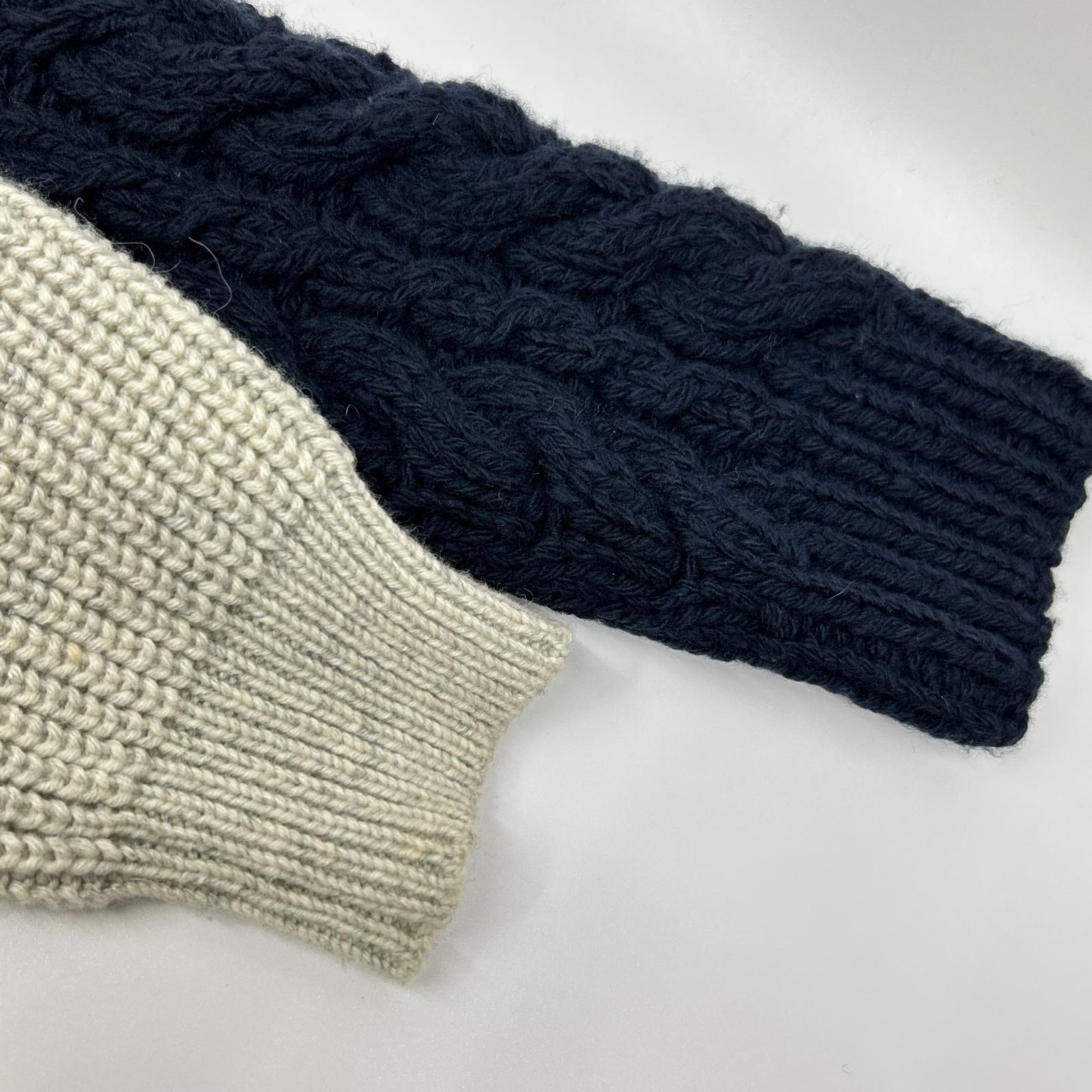 3.1 Phillip lim スリーワンフィリップリム ネイビー×アイボリー ケーブル編みニット トップス トップス