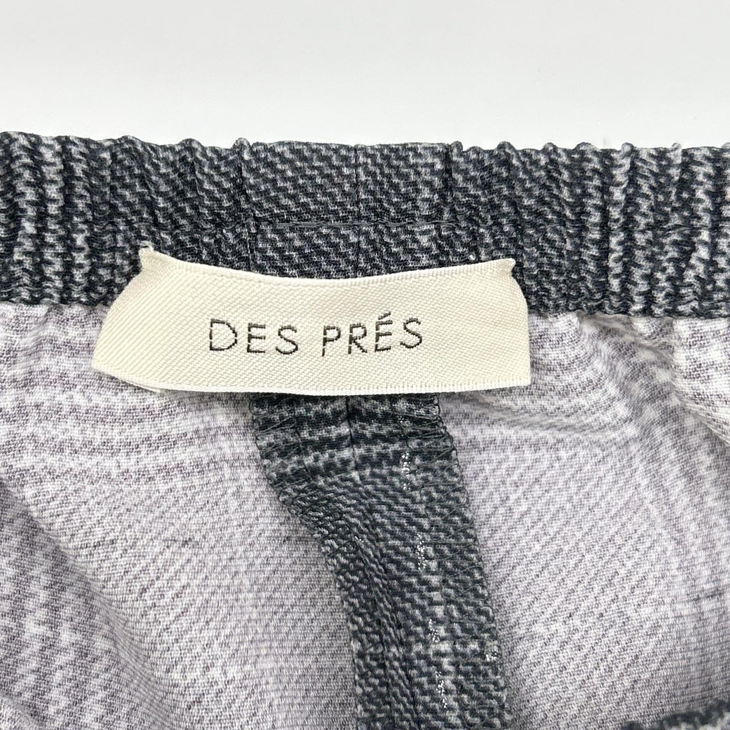 DES PRES Déprées 灰色 22-04-44-04004 格纹闪光印花 休闲裤 下装