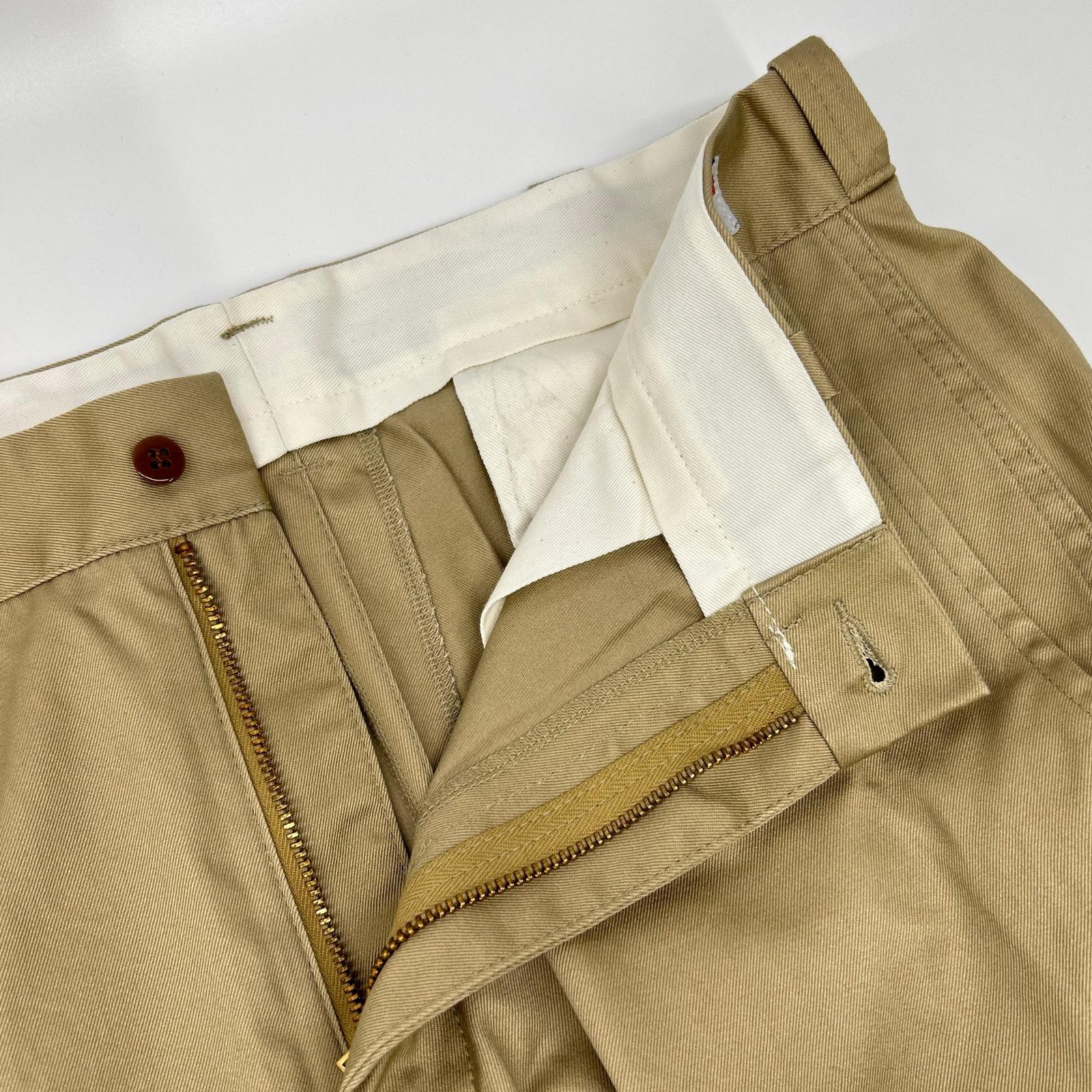 N.Hoolywood エヌハリウッド 2242-PT23-028-W ベージュ × BIG MAC PANTS テーパードシルエット チノパンツ ダブル仕様 ボトムス