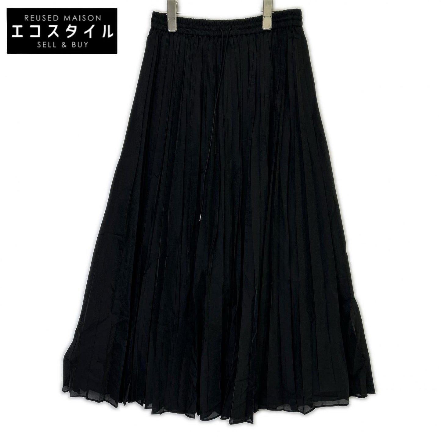 DPAREILL デパリエ B1151AFS233A ブラック ORGANDY PLEATS SKIRT スカート