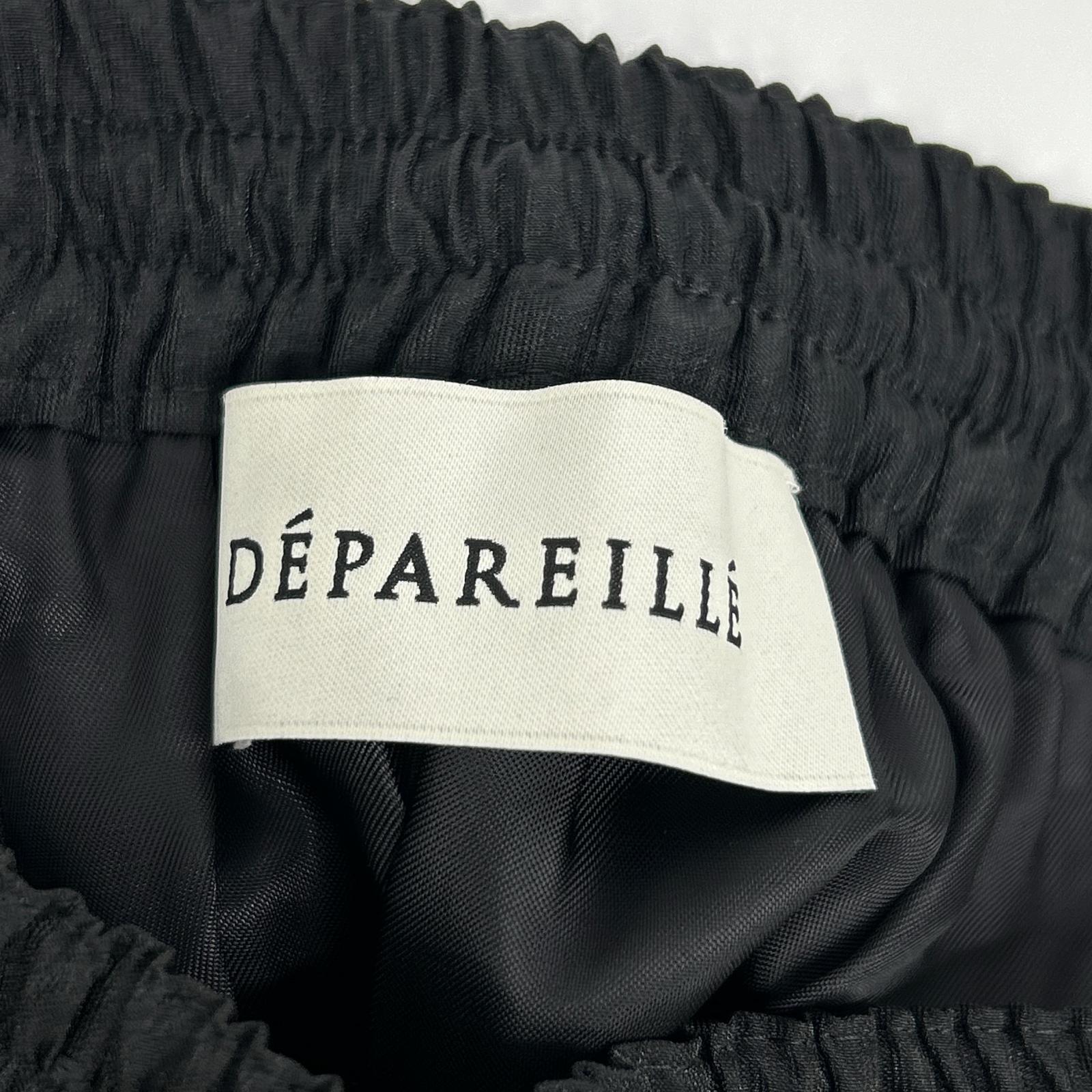 DPAREILL デパリエ B1151AFS233A ブラック ORGANDY PLEATS SKIRT スカート