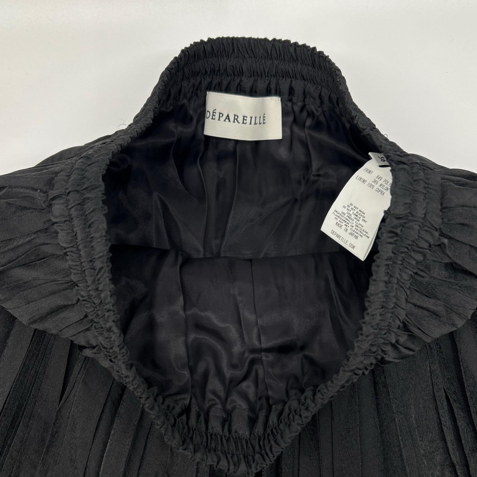 DPAREILL デパリエ B1151AFS233A ブラック ORGANDY PLEATS SKIRT スカート