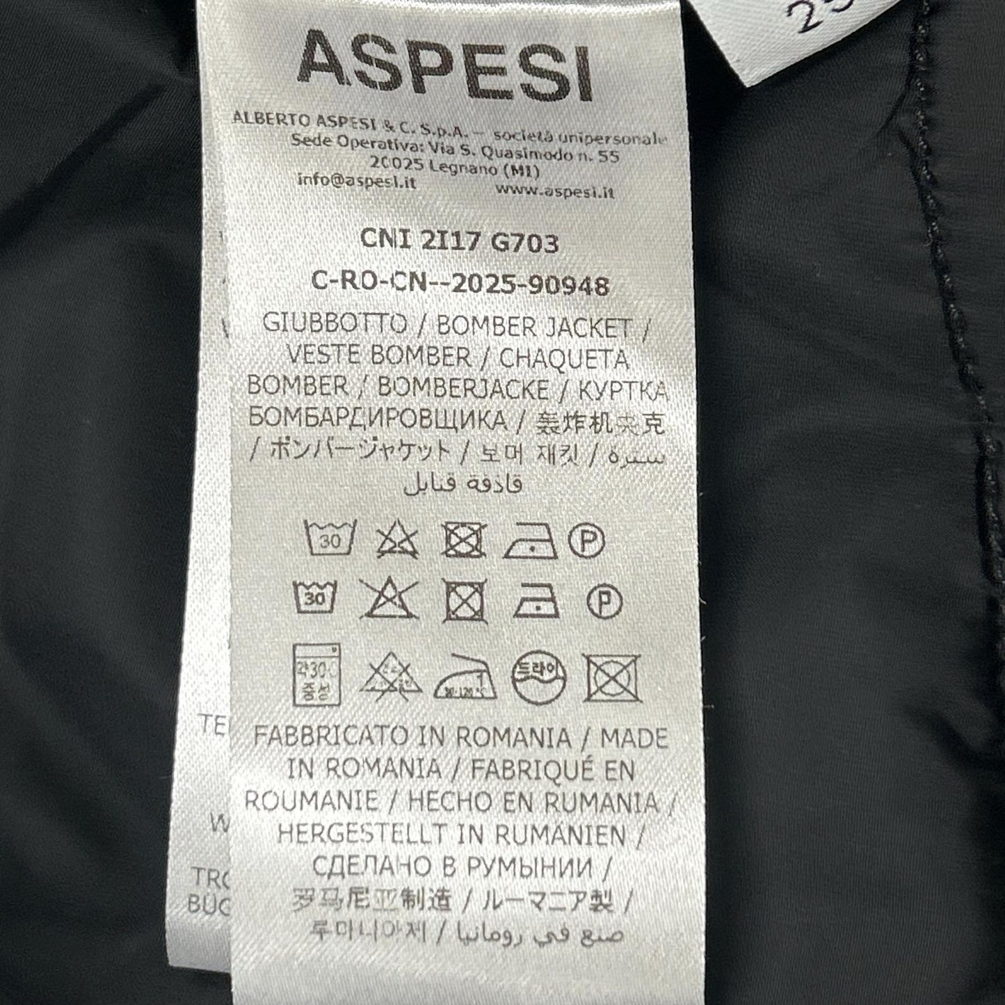 ASPESI アスペジ 【25年製】5292-412117G703 NEW MINI FIELD SLIMFIT M65型 機能性中綿入り ジャケット ジャケット
