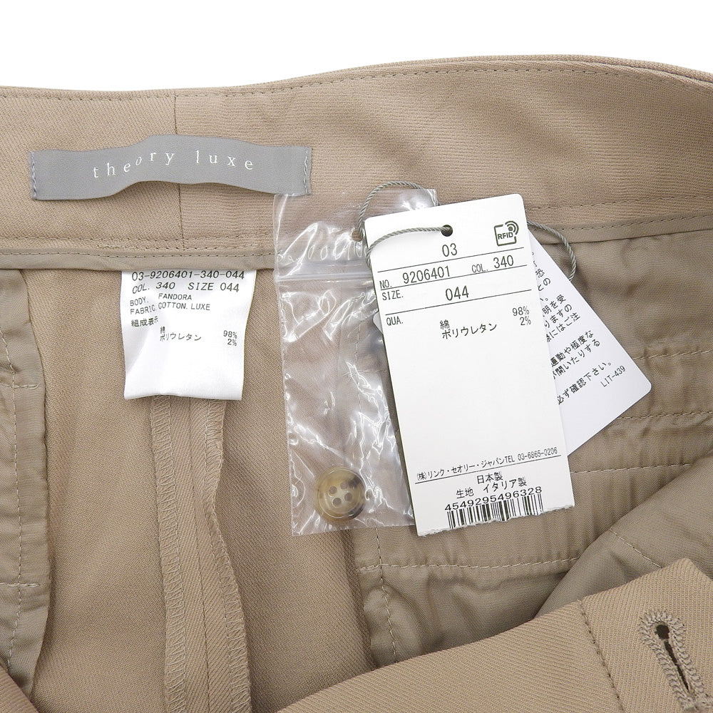 theory luxe セオリーリュクス 未使用 FANDORA COTTON LUXE コットン パンツ ボトムス レディース 44 03-9206401 ボトムス