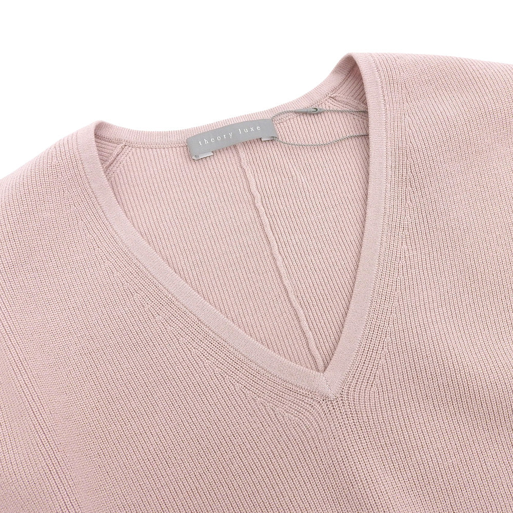 theory luxe セオリーリュクス 未使用 TOVI SNOW リブニット カットソー トップス レディース ピンク 38 03-1101705 トップス