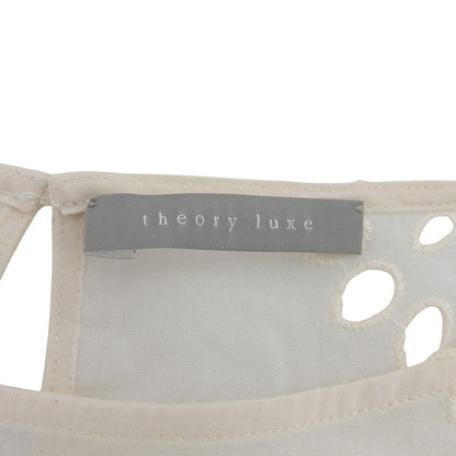 theory luxe セオリーリュクス 新品同様 MOSA SIMPKE FLR EYELET コットン 半袖トップス レディース アイボリー 38 03-0108230 トップス