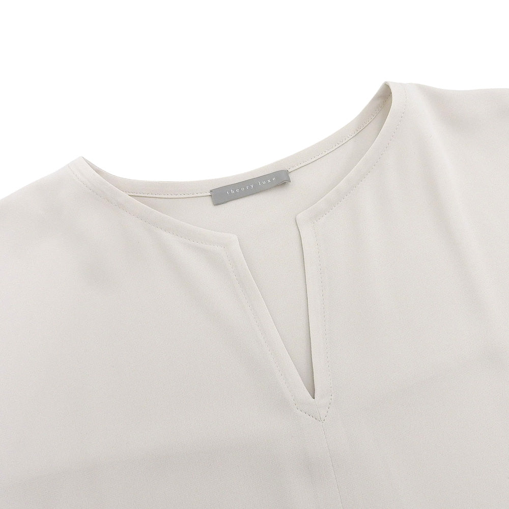 Theory Luxe Delma Heavy Pearl top, like new, women's ivory, size 38, 03-8108287