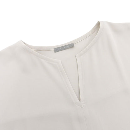 Theory Luxe Delma Heavy Pearl top, like new, women's ivory, size 38, 03-8108287