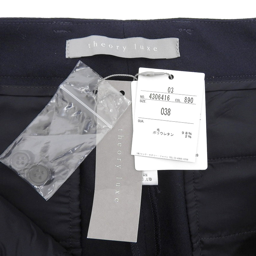 theory luxe セオリーリュクス 新品同様 DOLINA SAXONY SOFT パンツ ボトムス レディース ネイビー 38 03-4306416 ボトムス