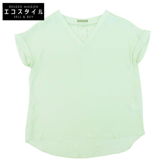 theory luxe セオリーリュクス 美品 BINOCHE POLY BACKSATIN カットソー トップス レディース ミントグリーン 38 03-9208255 トップス