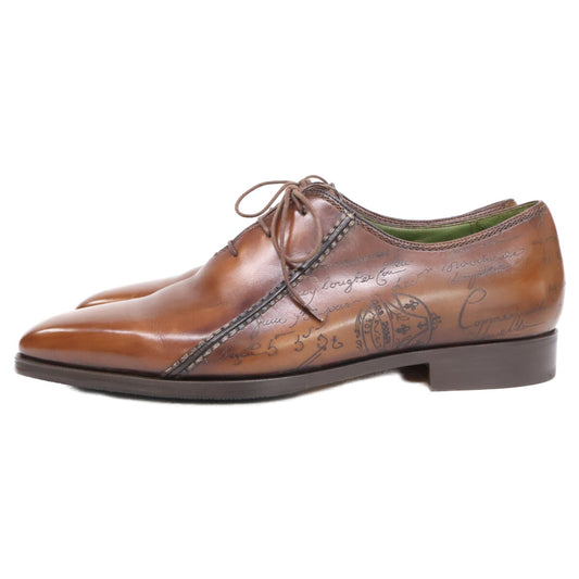 berluti ベルルッティ 【美品】スカーズ スクリット パティーヌ レザー オックスフォード シューズ シューズ