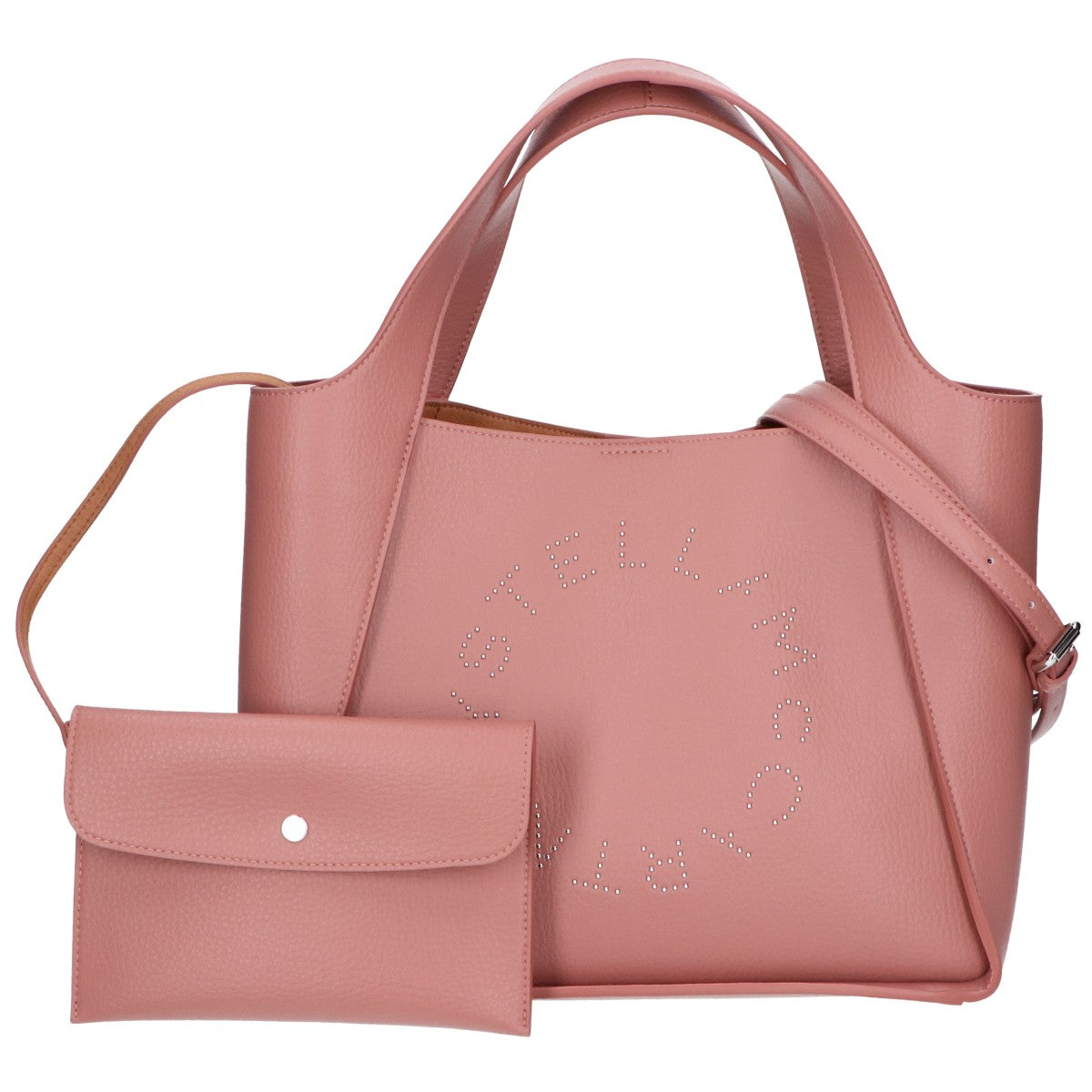 STELLA McCARTNEY ステラマッカートニー 新品同様 513860 WP0563 25年 ステラロゴ スタッズロゴ 2WAYハンドバッグ クロスボディバッグ トートバッグ