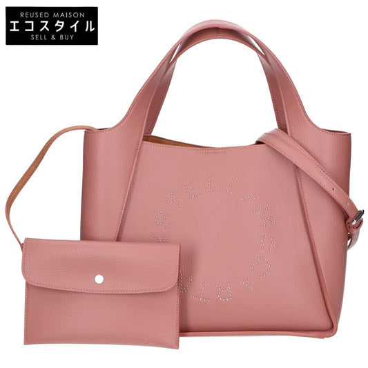 STELLA McCARTNEY ステラマッカートニー 新品同様 513860 WP0563 25年 ステラロゴ スタッズロゴ 2WAYハンドバッグ クロスボディバッグ トートバッグ