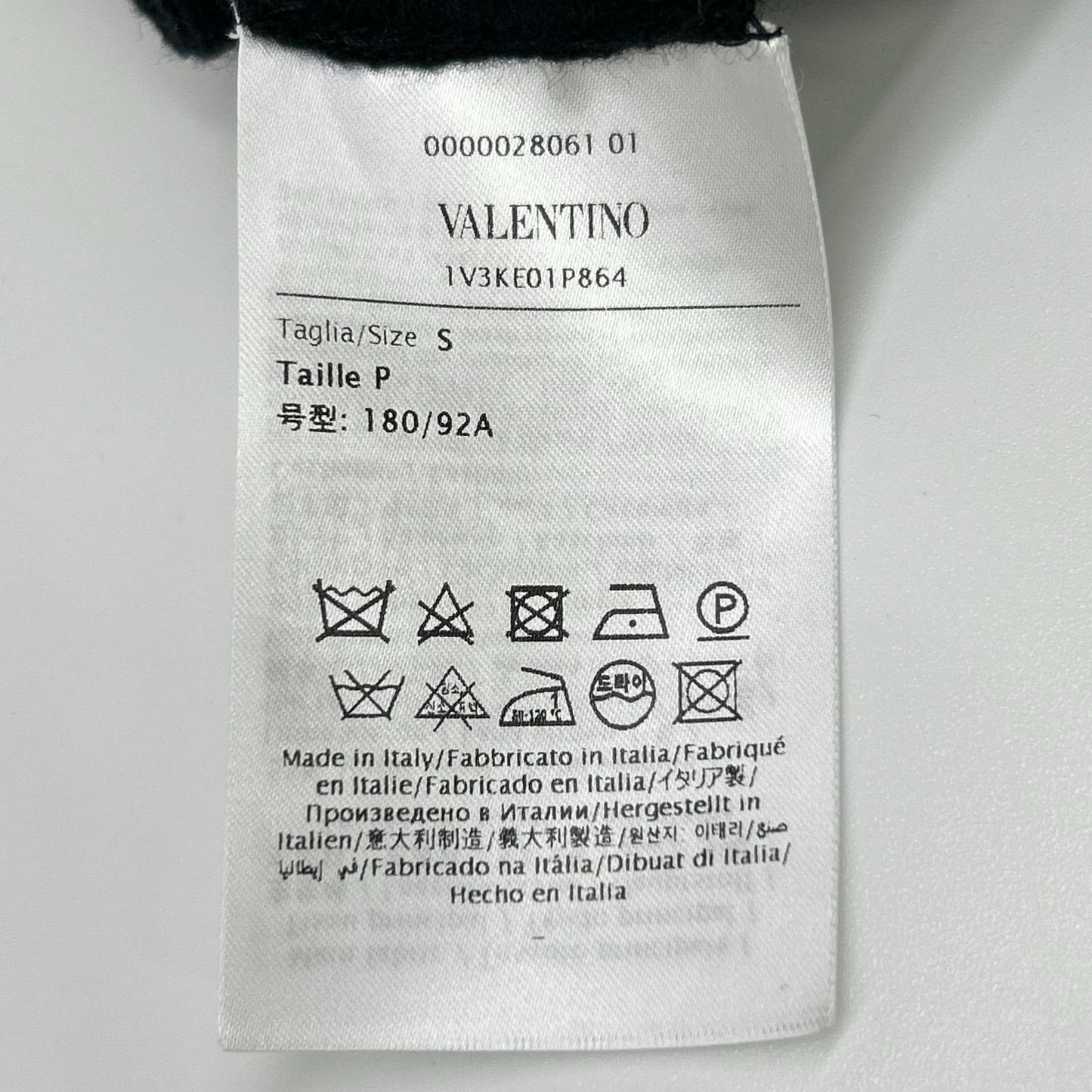 VALENTINO ヴァレンティノ ブラック 1V3KE01P864 00000280611 ウール×カシミヤ ニット ジップアップ ロゴパーカー トップス