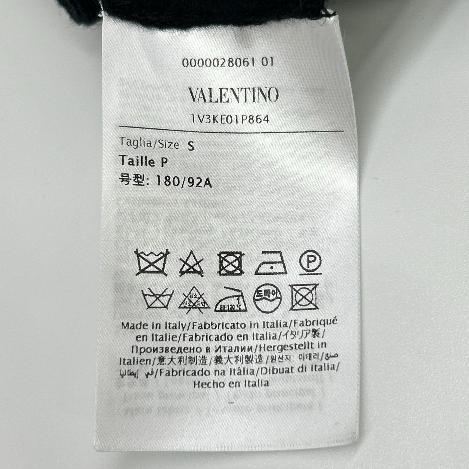 VALENTINO ヴァレンティノ ブラック 1V3KE01P864 00000280611 ウール×カシミヤ ニット ジップアップ ロゴパーカー トップス