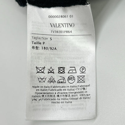 VALENTINO ヴァレンティノ ブラック 1V3KE01P864 00000280611 ウール×カシミヤ ニット ジップアップ ロゴパーカー トップス