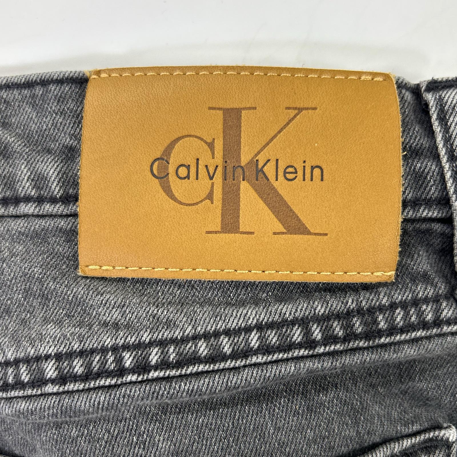 Calvin Klein 凯文克莱 黑色 4RB702G 90年代 直筒黑色雾面牛仔裤 下装